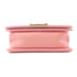 CHANEL CC GHW Boy Chanel Chain Shoulder Bag Lambskin Leather Canvas Pink White
