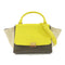 CELINE GHW Tapeze 2way Shoulder Bab Calfskin Leather Yellow Beige Brown