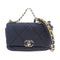 CHANEL Quilted CC Chanel 19 Chain Shoulder Bag Handbag Canvas Navy