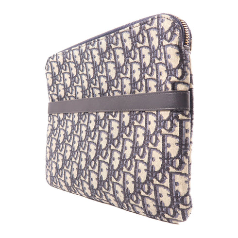 Christian Dior CD Clutch Bag Pouch Canvas