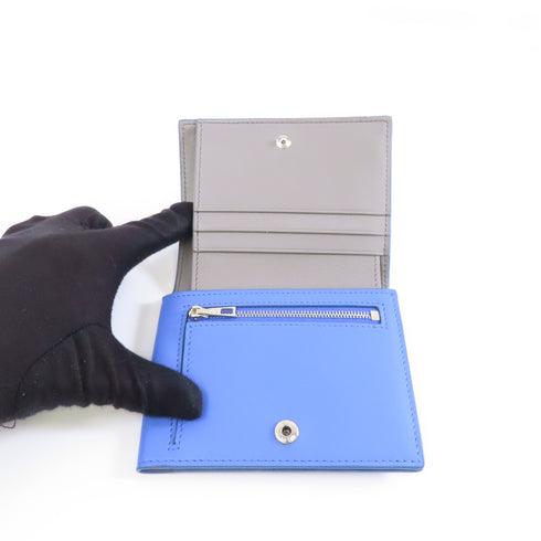 LOEWE Wallet Calfskin Leather Blue