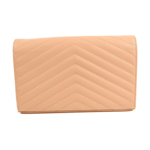 SAINT LAURENT YSL Chain Shoulder Bag Calfskin Leather