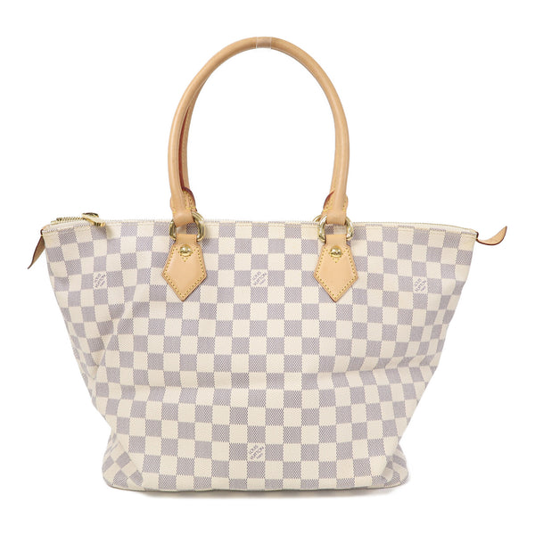 LOUIS VUITTON LV GHW Saleya MM Hand Bag/Tote Bag N51185 Damier Azur White