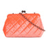 CHANEL CC Chain Shoulder Bag Velours Coral Pink