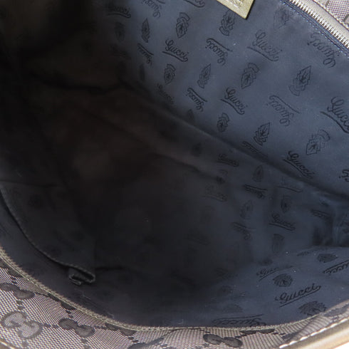 GUCCI GG Tote Bag Shoulder Bag 211137 PVC Coated Canvas Bronze