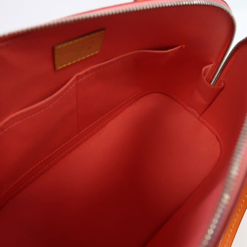 LOUIS VUITTON LV SHW Alma PM Handbag M91693 Monogram Vernis Rose Litchi