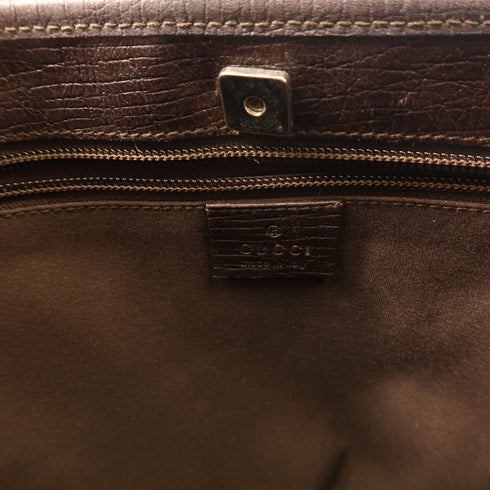 GUCCI GG SHW GG Supreme Tote Bag Shoulder PVC Coated Canvas 114595 Brown