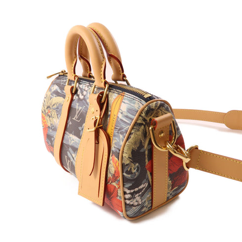 LOUIS VUITTON LV GHW Keepall Bandouliere 25 2 Way Bag M25540 Monogram Surfin