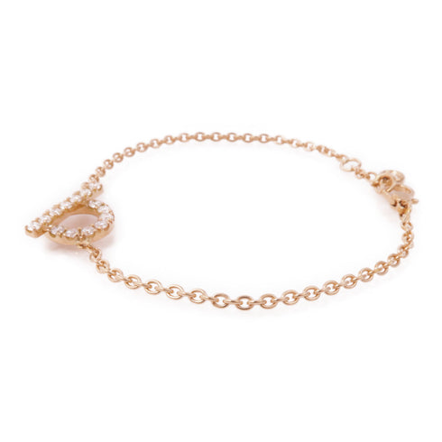 HERMES Finesse Bracelet 18K Pink Gold Diamond