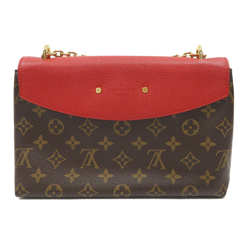 LOUIS VUITTON LV GHW Saint Placide Chain Shoulder Bag M43713 Monogram Brown/Red