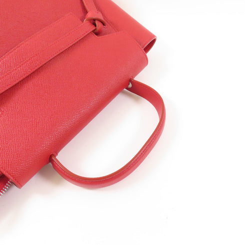 CELINE SHW Micro Belt Bag 2 Way Bag S-AT 3198 S Calfskin Leather Red