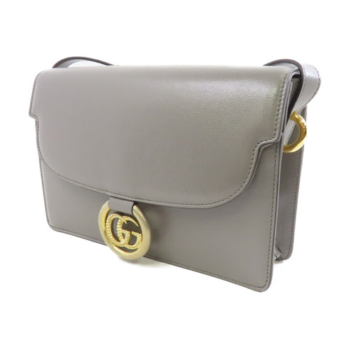 GUCCI GG GHW Shoulder Bag Crossbody 589474 Calfskin Leather Gray