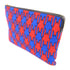 CELINE GHW Clutch Bag Pouch Fabric Calfskin Leather Black Red Blue