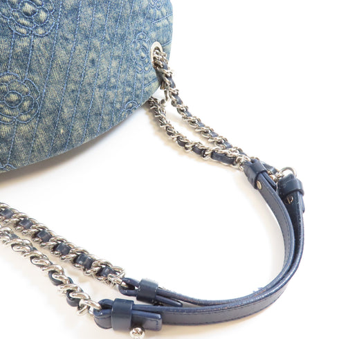 CHANEL CC SHW Chain Shoulder Bag A66904 Denim Blue