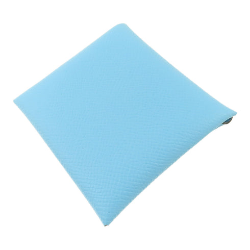 HERMES PHW Bastia Coin Purse Epsom Leather Celeste Blue
