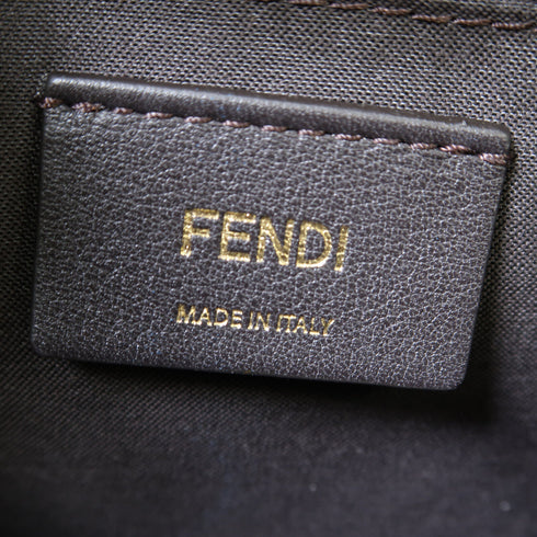 FENDI GHW Camera Case Shoulder Bag 8BT287 Coated Canvas Brown