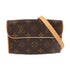 LOUIS VUITTON LV GHW Pochette Florentine Waist Bag Monogram M51855 Brown