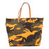 Valentino GHW 2 Way Shoulder Tote Bag Canvas Orange/Green