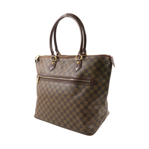 LOUIS VUITTON LV GHW Saleya GM Shoulder Bag N51181 Damier Ebene Brown v1