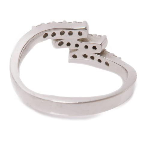 JEWELRY Diamond Ring 18K White Gold US#3.5