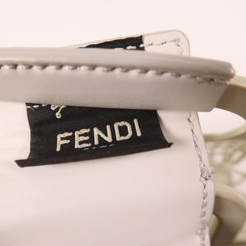FENDI GHW Hand Bag 8BH388 PVC White