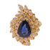 FINE JEWELRY 2.51ct Sapphire 1.61ct Diamond Ring 18K Yellow Gold US#6.5