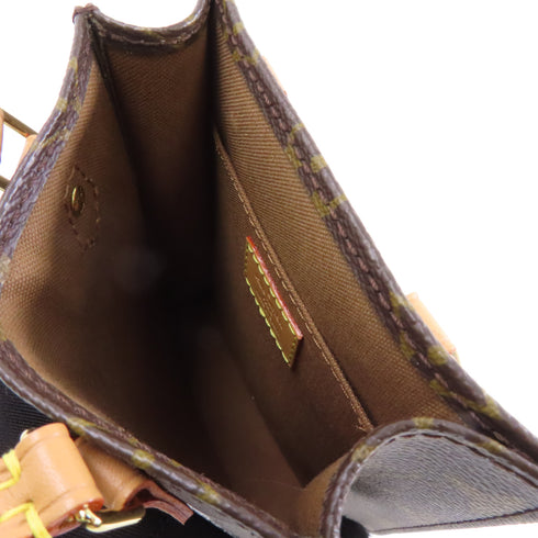 LOUIS VUITTON LV GHW Petit Sac Plat 2 Way Shoulder Bag M81295 Monogram Brown v2