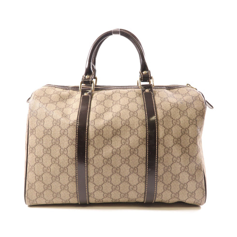 GUCCI GG GHW Boston Bag Handbag 193603 Coated Canvas Brown