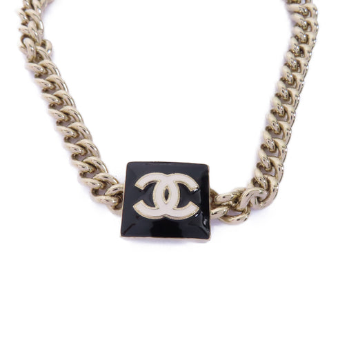 CHANEL CC Necklace Accessories Metal Black Gold v1