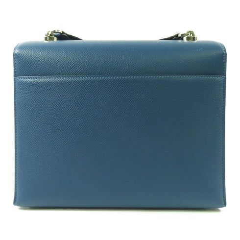 HERMES PHW Verrou 23 Shoulder Bag Veau Epsom Leather R2 Bleu Agate