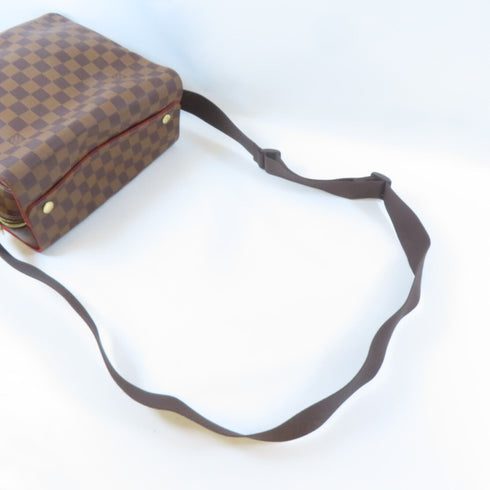 LOUIS VUITTON LV GHW Naviglio Shoulder Messenger Bag N45255 Damier Brown v5
