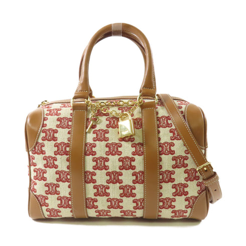 CELINE GHW 2 Way Shoulder Bag Canvas