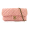 Chanel CC Chain Shoulder Bag Lambskin Leather Pink