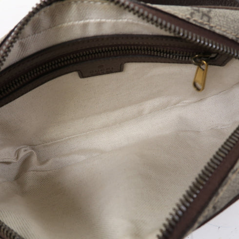 GUCCI GG GHW Waist Bag Coated Canvas Brown