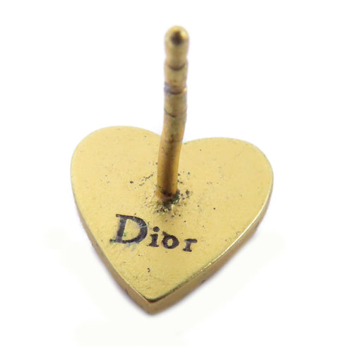 Christian Dior CD Earrings Metal Gold Black