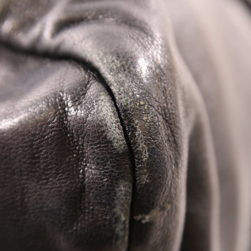 PRADA Handbag Nylon Leather Black