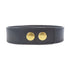 SAINT LAURENT YSL Bangle Leather Metal Black #18.75cm