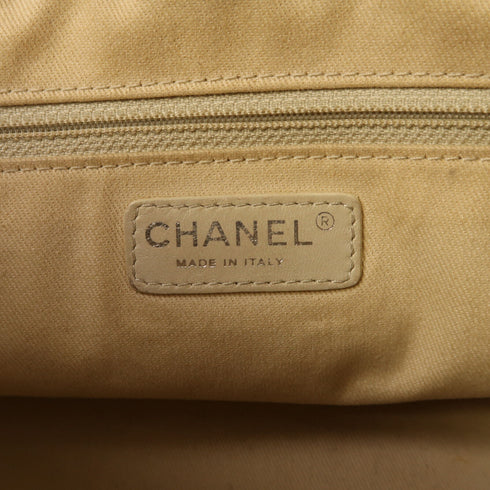 CHANEL CC SHW Chain Shoulder Bag Calfskin Leather Brown