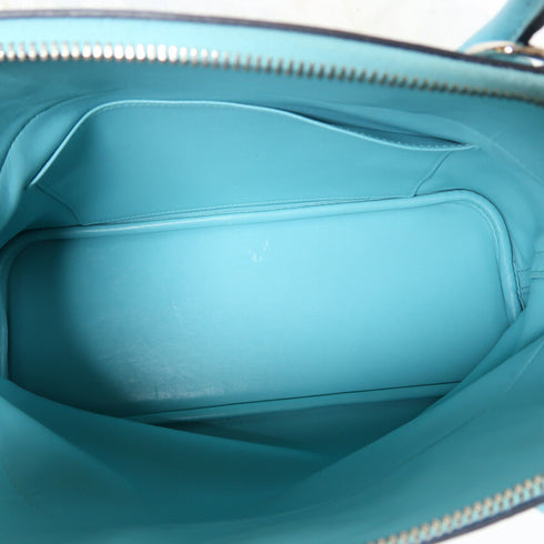 HERMES PHW Bolide 31 2 Way Shoulder Bag Handbag Clemence Leather Bleu Atoll/Blue