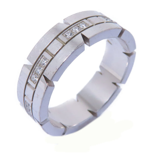 CARTIER Diamond Ring 18K White Gold Cartier#56 US#7.5
