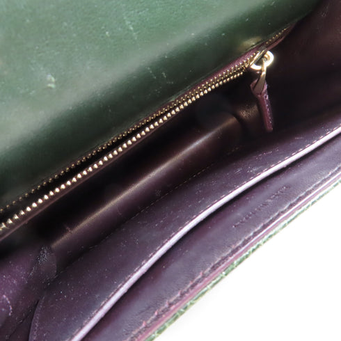 Christian Dior CD GHW Diorama Shoulder Bag M0440 Calfksin Leather Green