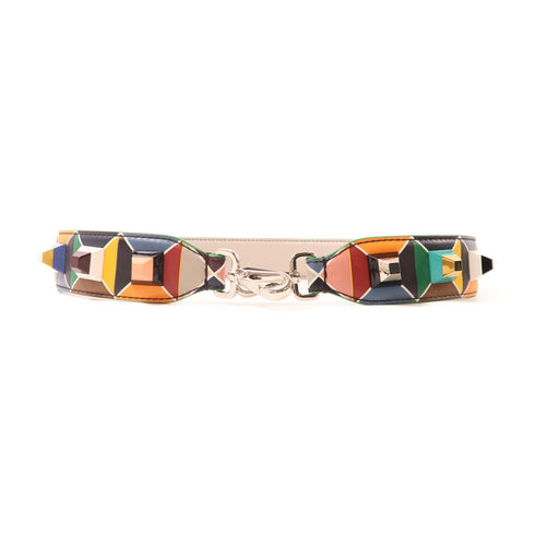 FENDI SHW Shoulder Strap Leather PVC Multicolor