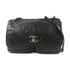 CHANEL CC SHW Split Pocket Flap Chain Shoulder Bag Calfskin Leather Black