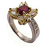 FINE JEWELRY 0.63ct Ruby 0.80ct Diamond Ring 18K White Gold PT900 Platinum US#6