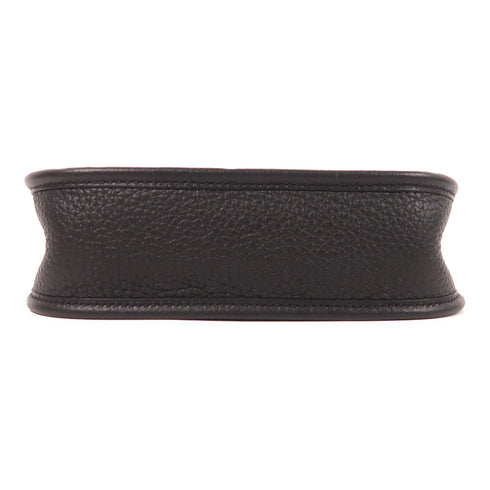 HERMES PHW Evelyne TPM Shoulder Bag Clemence Leather Black