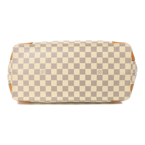 LOUIS VUITTON LV GHW Hampstead MM Shoulder Tote Bag N51206 Damier Azur White