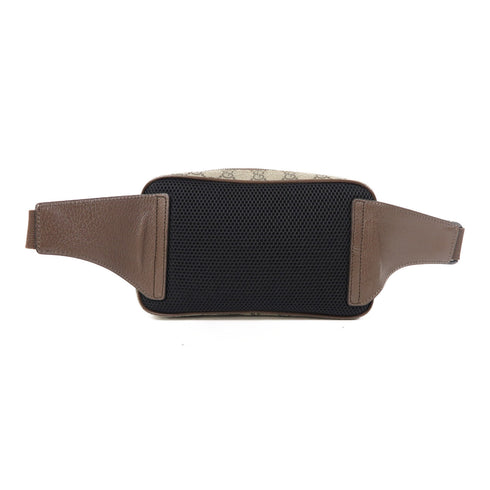 GUCCI GG GHW Waist Bag Coated Canvas Brown
