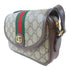 GUCCI GG GHW Ophidia Shoulder Bag 772239 PVC Coated Canvas Brown