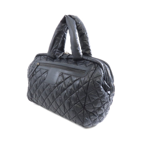 CHANEL Quilted CC SHW CoCo Cocoon Shoulder Bag Handbag Nylon Black