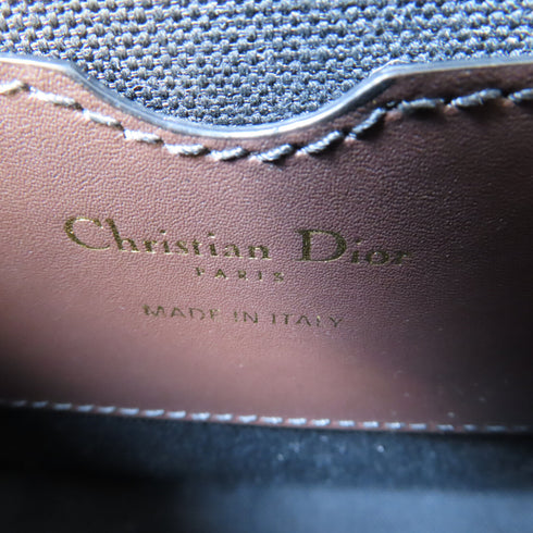 Christian Dior CD GHW Lady Dior Shoulder Bag Canvas Brown